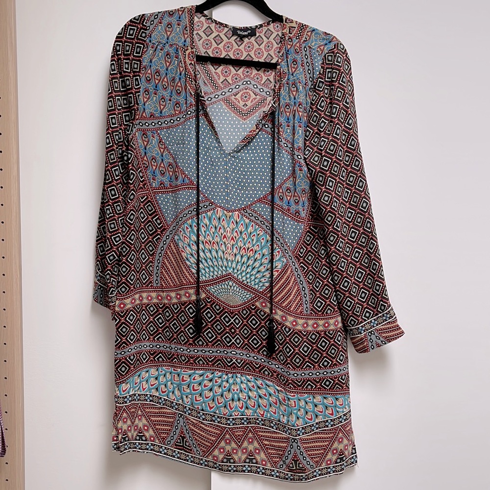 Silk tunic dress